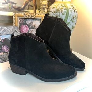 marroqui sanchez Black Suede Ankle Boots for Women